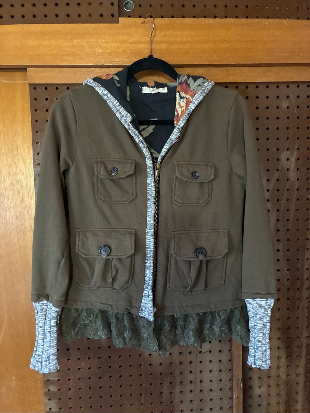 SCRAPBOOK Sweatshirt Hoodie Jacket (M)